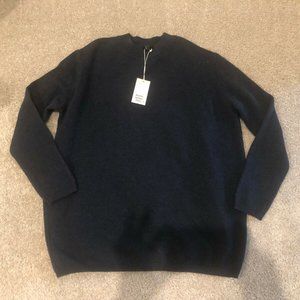 COS NWT Women's Oversized Knitwear Sweater Navy Size L